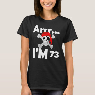 73誕生日海賊スカル73歳Bday Tシャツ