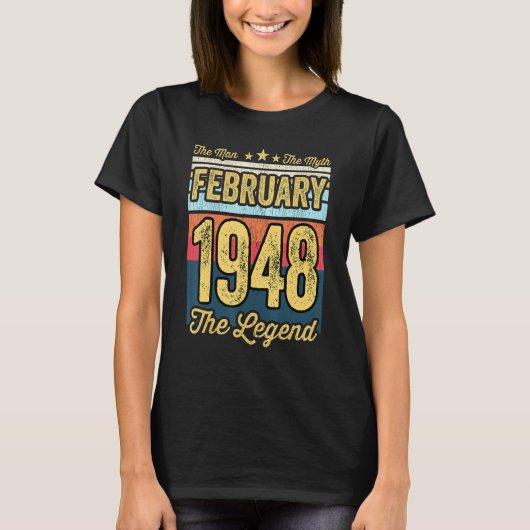 73誕生日男の神話の伝説2月 Tシャツ (正面)