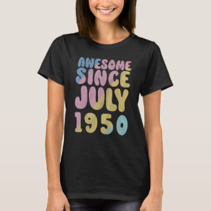 73誕生日素晴らし1950年7月以来happy 73年 tシャツ
