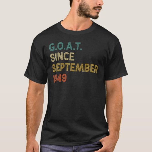 73誕生日73歳ヤギ9月19日以来 Tシャツ (正面)