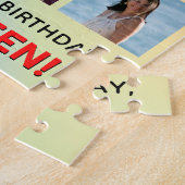 73誕生日:おもしろいレインボー#,名前をカスタムする&写真 ジグソーパズル (側面)