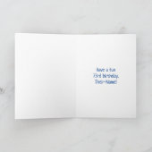 73誕生日:おもしろい花火パターン+虹73 カード (内部)