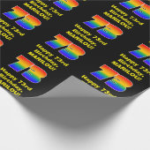 73誕生日:おもしろい、カラフルレインボーインスパイア# 73 ラッピングペーパー (角)