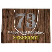 73誕生日: Country インスパイア Western  Look, Name ラージペーパーバッグ (正面)