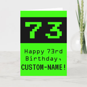 73誕生日:Nerdy/オタク系のスタイル「73」と名前 カード
