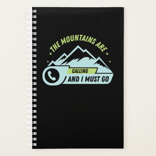 73.ハイキング山々が呼び出している私は行かなければならない プランナー手帳 (正面)