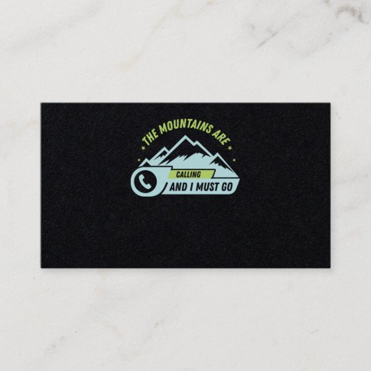 73.山の登山が呼び出しているので、私は行かなければなりません 名刺 (正面)