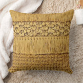 73,織り込み, (フェイク),フリンジアクセント付き金ゴールド クッション (ブランケット)