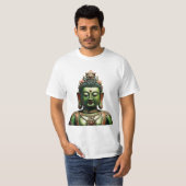 73 Green Tara – 仏像Tシャツ Tシャツ (正面フル)