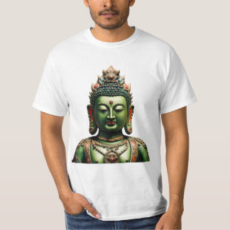 73 Green Tara – 仏像Tシャツ Tシャツ