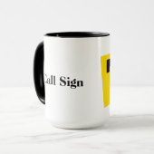 73 Hamラジオマグ(コールサカスタマイズイン付き) マグカップ (正面左)