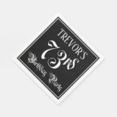 73rd Birthday Party – スクリプファンシート+名前をカスタムする スタンダードランチョンナプキン (角)