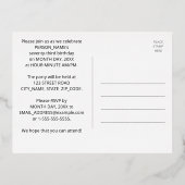 73rd Birthday Party: Bold, Colorful Fireworks Look 箔招待状ポストカード (裏面)