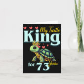 73rd Wedding Anniversary Couples My Turtle King Fo カード (正面)