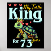 73rd Wedding Anniversary Couples My Turtle King Fo ポスター (正面)