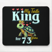73rd Wedding Anniversary Couples My Turtle King Fo マウスパッド (正面)