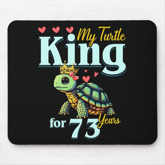 73rd Wedding Anniversary Couples My Turtle King Fo マウスパッド (正面)