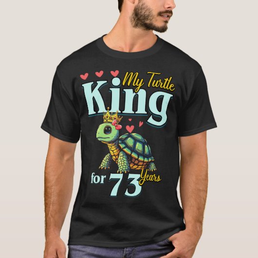 73rd Wedding Anniversary Couples My Turtle King Fo Tシャツ (正面)