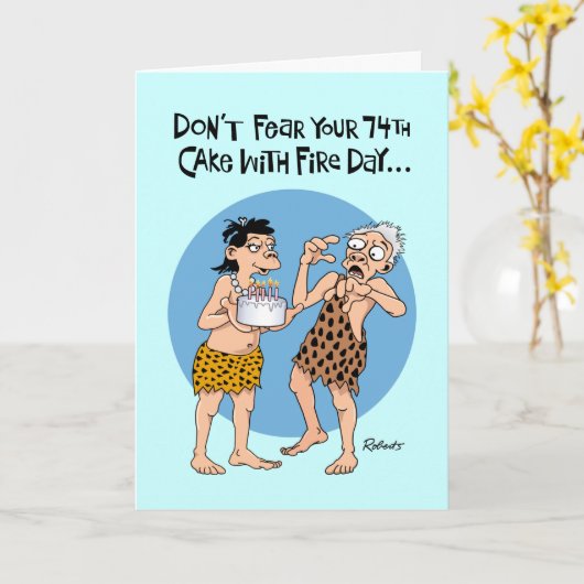 74おもしろい誕生日 カード (黄色い花)