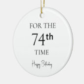 74回目のお誕生日おめでとう セラミックオーナメント (左)