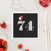 74歳の誕生日パーティーバルーン スタンダードカクテルナプキン (インサイチュ)