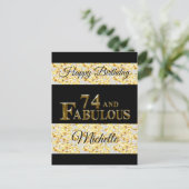 74歳の誕生日 ポストカード (スタンド正面)