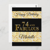74歳の誕生日 ポストカード (正面/裏面)