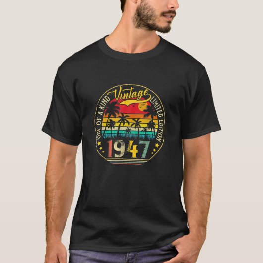 74歳レトロヴィンテージ1947限定版 Tシャツ (正面)