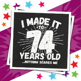 74歳皮肉ミームおもしろい74誕生日 スタンダードカクテルナプキン