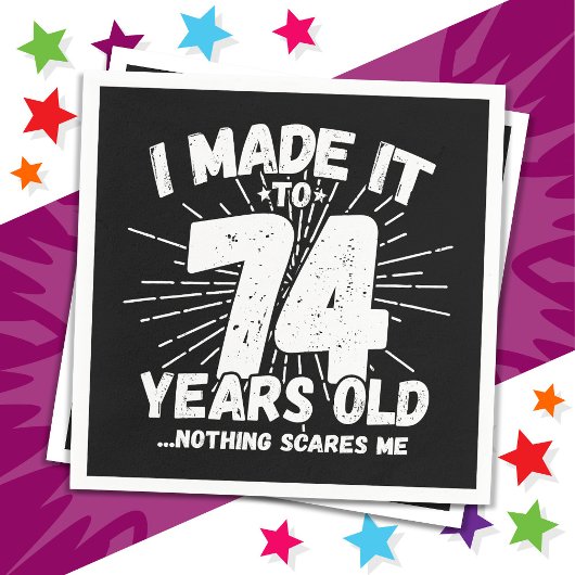 74歳皮肉ミームおもしろい74誕生日 スタンダードカクテルナプキン