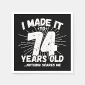 74歳皮肉ミームおもしろい74誕生日 スタンダードカクテルナプキン (正面)