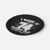 74歳皮肉ミームおもしろい74誕生日 ペーパープレート (アングル)