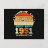 74歳1951年74素晴らし回目の誕生日 ポストカード (正面)