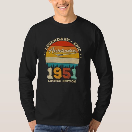 74歳1951年74素晴らし回目の誕生日 Tシャツ (正面)