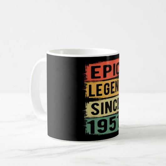 74歳Bday 1951エピックレジェンド74誕生日 コーヒーマグカップ (正面左)