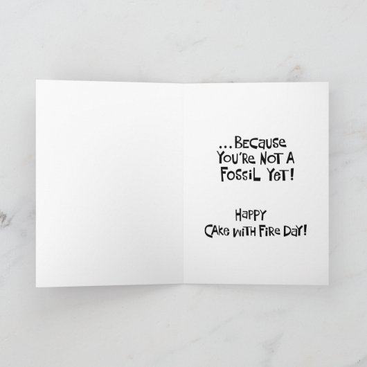 74番目おもしろいの誕生日カード カード (内部)