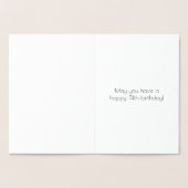 74番目の誕生日-インスパイアアールデコ検索"74" & Name 箔カード (内部)