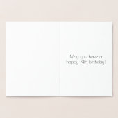 74番目の誕生日:インスパイアアールデコ「74」と名前 箔カード (内部)