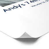 74誕生日フォトカスタムパーティーサインイン74 ポスター (角)