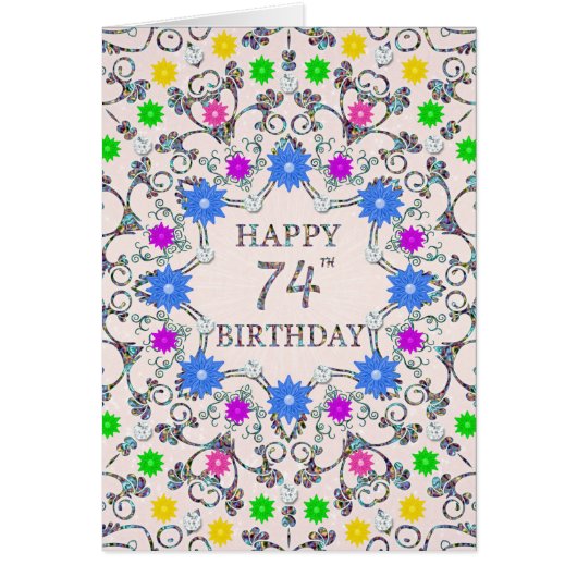 74誕生日抽象芸術花 (正面)