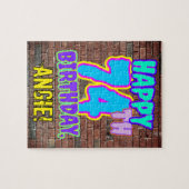 74誕生日～おもしろい、アーバングラフィティインスパイアルック ジグソーパズル (横)