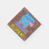 74誕生日~おもしろい、アーバングラフィティインスパイアルック スタンダードランチョンナプキン (角)