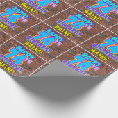 74誕生日:おもしろい、アーバングラフィティインスパイアルック ラッピングペーパー (角)