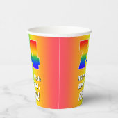 74誕生日: カラフル、おもしろいレインボーパターン# 74 紙コップ (右)