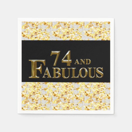 74誕生日 スタンダードカクテルナプキン (正面)