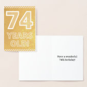 74誕生日:「64はっきりした歳！」 金箔カード 箔カード (ディスプレー)