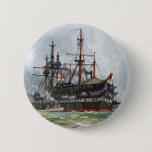 74門の三等艦HMS Implacable 缶バッジ (正面)