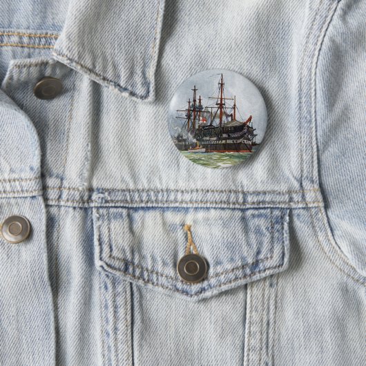 74門の三等艦HMS Implacable 缶バッジ (インサイチュ)