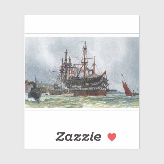 74門の3等戦列艦HMS Implacable シール (シート)