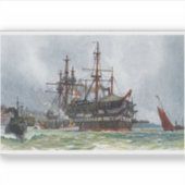 74門の3等戦列艦HMS Implacable シール (正面)